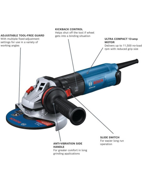 Amoladora Angular Bosch GWS14-60 230V 6" 13A Ergonómica