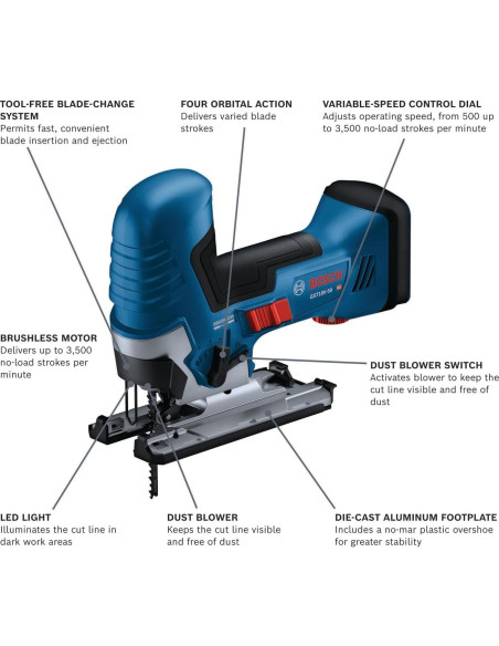 Sierra de Calar BOSCH GST18V-50B 18V Sin Cable 1,90 kg