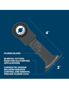 Cuchilla de Corte Bosch OSM200F 5,08 cm Bi-Metal StarlockMax 2