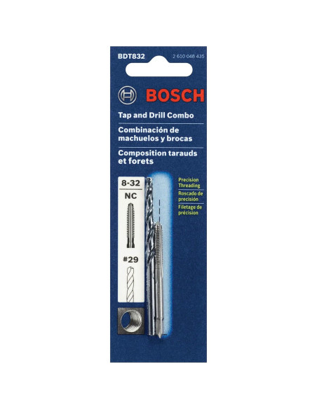 Juego de Machos y Brocas BOSCH BDT832 8-32 Acero Carbono
