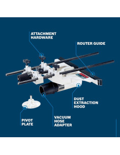 Guía de Biseladora Bosch RA1054 con Capucha y Adaptador 2