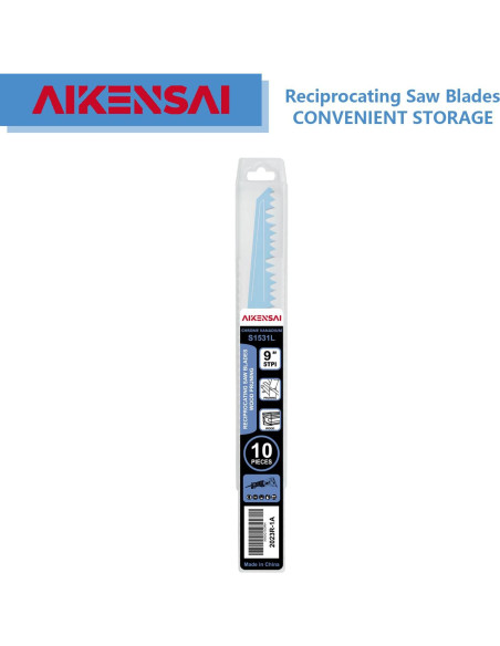 10 Cuchillas de Sierra Recíproca AIKENSAI S1531L para Madera