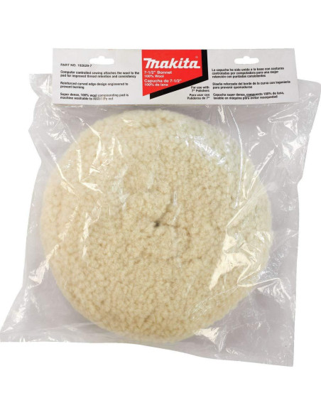 Bonete de Pulido Makita 192629-7 18 cm Gancho y Asa