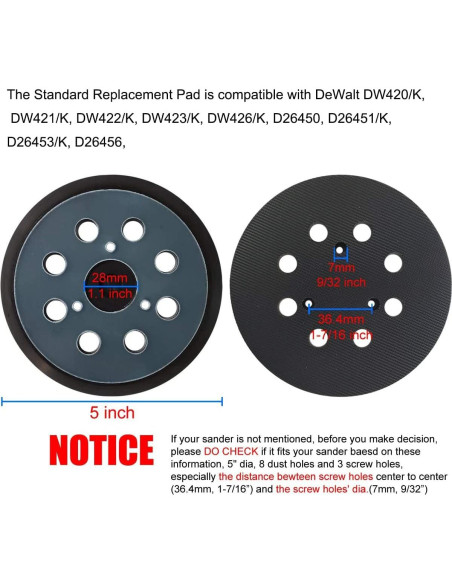 Pad de Lijado Hook and Loop 12.7 cm M-jump 8 Agujeros