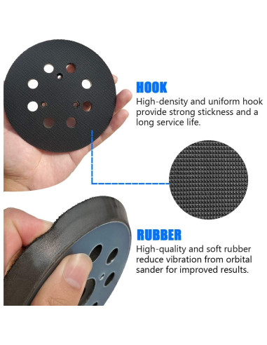 Pad de Lijado Hook and Loop 12.7 cm M-jump 8 Agujeros
