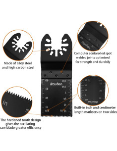 Hojas de Sierra Oscilante Ikaufen 30 Piezas para Madera y Metal 2