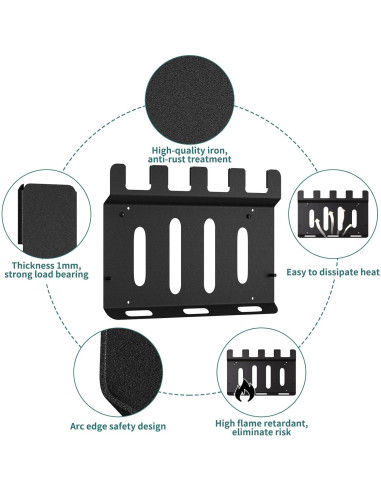 Soporte de Pared Riuog para Baterías Makita y Cargadores