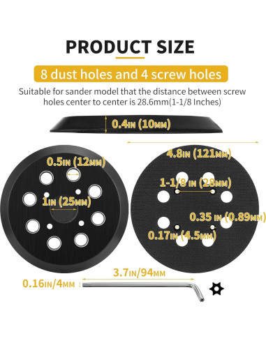 Pad de Lijado Milwaukee 5 Pulgadas 2 Pack Reemplazo
