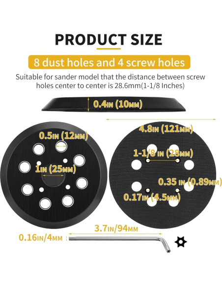Pad de Lijado Milwaukee 5 Pulgadas 2 Pack Reemplazo