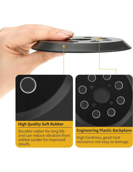 Pad de Lijado Milwaukee 5 Pulgadas 2 Pack Reemplazo