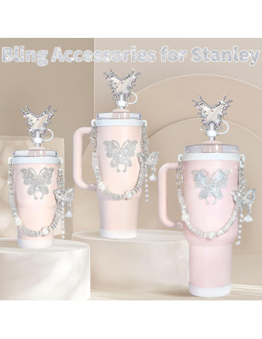 Accesorios para Taza Stanley ZYBIDEAL con Espejo y Mariposa