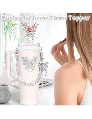 Accesorios para Taza Stanley ZYBIDEAL con Espejo y Mariposa