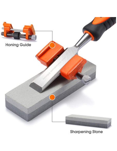 Juego de Cinceles de Madera REXBETI 10 Piezas con Afilador