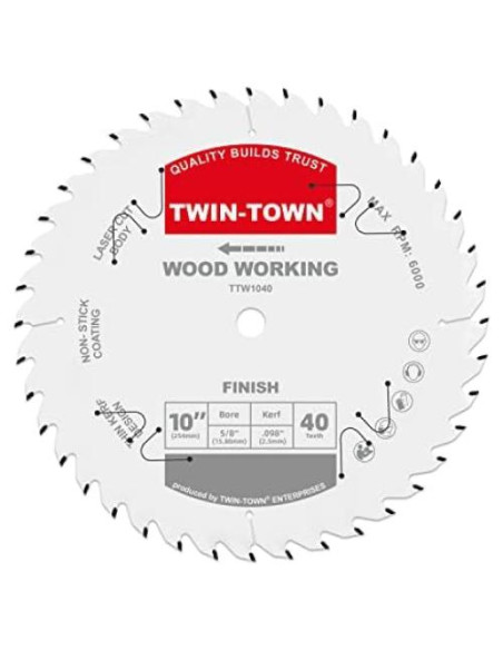 Sierra Circular TWIN-TOWN 25.4cm 40 Dientes Acabado Fino