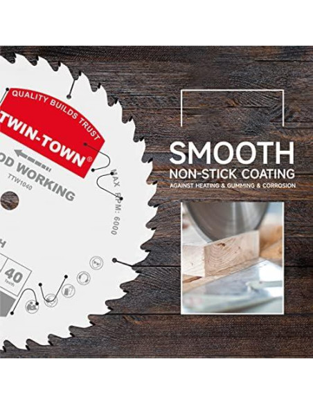 Sierra Circular TWIN-TOWN 25.4cm 40 Dientes Acabado Fino