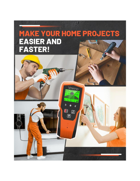 Buscador de Vigas Vminno TH650 6 en 1 con Pantalla LCD