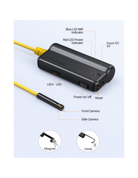 Cámara Inspección Inalámbrica DEPSTECH WF028 1080P LED 5m