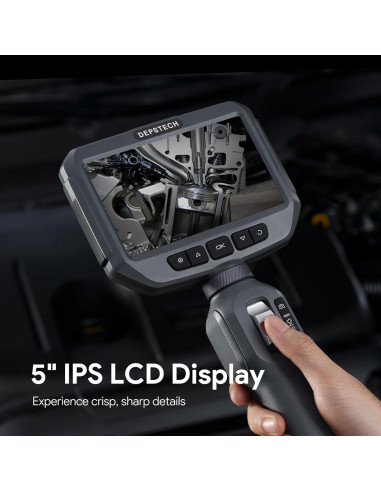 Borescopio Articulado DEPSTECH DS630DL con Luz y Pantalla 5"