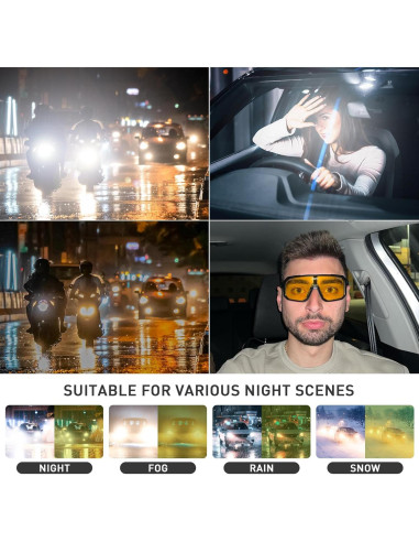 Gafas de Conducción Polarizadas SCVCN UV400 Amarillas