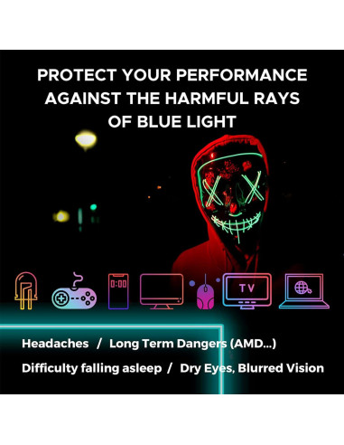 Gafas de Juego OKANY Anti Luz Azul UV400 para Gamers