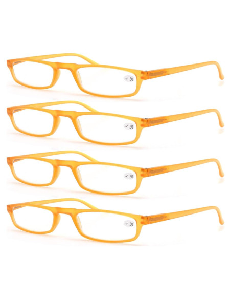 Gafas de Lectura MODFANS Amarillas +1.25 4 Pares Lentes Moda