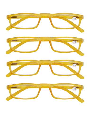 Gafas de Lectura MODFANS Amarillas +1.25 4 Pares Lentes Moda