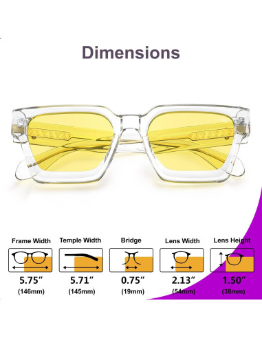 Gafas Gamer VISOONE Filtro Luz Azul Anti-Fatiga Transparente