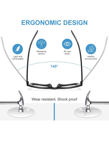 Gafas de bloqueo luz azul Okany 3 en 1 para adultos