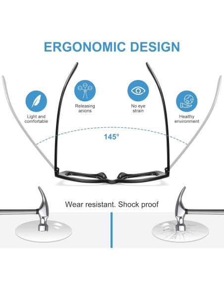 Gafas de bloqueo luz azul Okany 3 en 1 para adultos