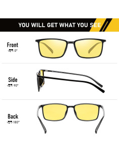 Gafas de Conducción Nocturna DUCO Amarillas Polarizadas para Mujeres 2