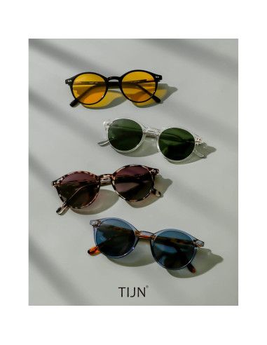 Gafas de sol redondas TIJN UV400 polarizadas para mujer y hombre