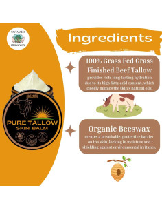 Bálsamo Hidratante Untamed Organics 100% Grasa de Res 140 g 2