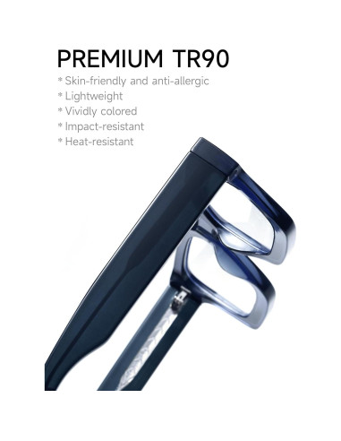 Gafas Anti Luz Azul TR90 Dallas Azul Zafiro para Fatiga Visual