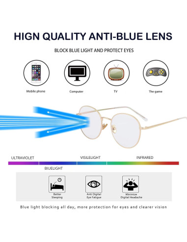 Gafas de Bloqueo de Luz Azul Kursan Unisex con Montura Metálica