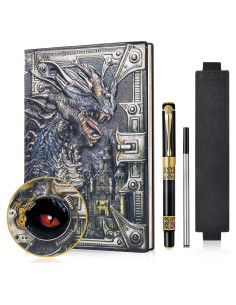 Cuaderno de Cuero Embosado 3D JiaoJiRen A5 Colorido