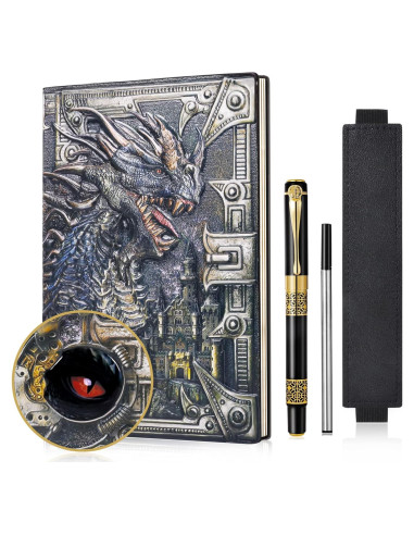 Cuaderno de Cuero Embosado 3D JiaoJiRen A5 Colorido