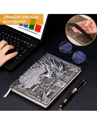 Cuaderno de Cuero Embosado 3D JiaoJiRen A5 Colorido