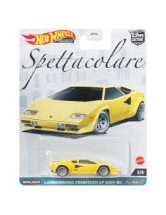 Auto de Colección Lamborghini Countach LP 5000 QV Amarillo Hot Wheels
