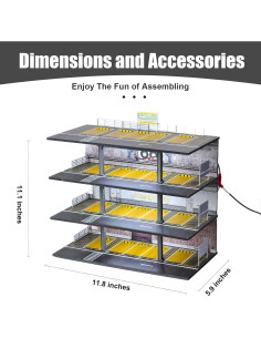 Estuche de exhibición CXIIUUI 1:64 con 20 espacios y LED 2