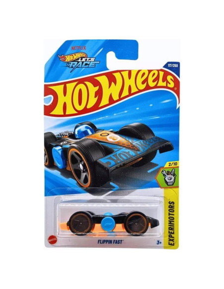 Coche Diecast Hot Wheels Flippin Fast 1:64 Negro Naranja Coche Diecast Hot Wheels Flippin Fast 1:64 Negro Naranja