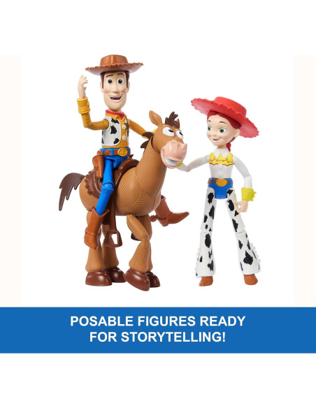 Figuras Toy Story Mattel Woody, Jessie y Bullseye 4 cm