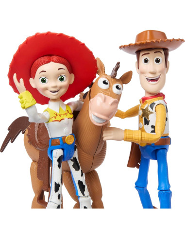 Figuras Toy Story Mattel Woody, Jessie y Bullseye 4 cm