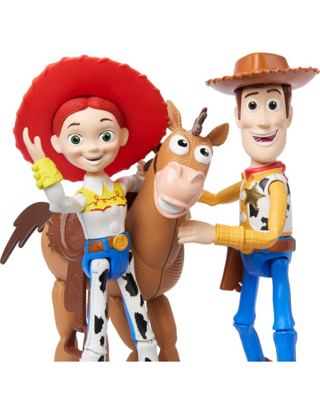 Figuras Toy Story Mattel Woody, Jessie y Bullseye 4 cm