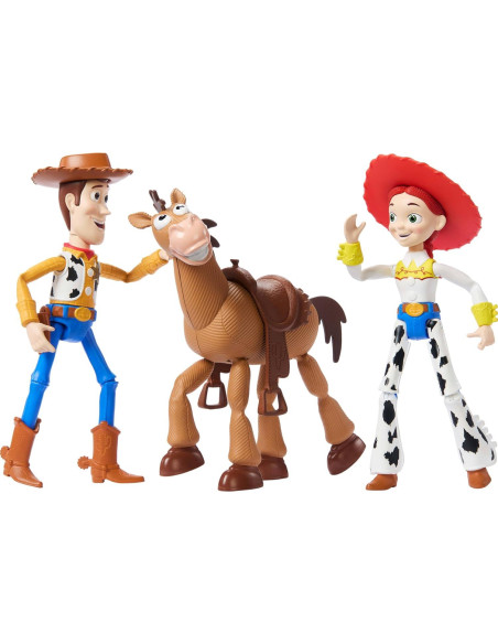 Figuras Toy Story Mattel Woody, Jessie y Bullseye 4 cm