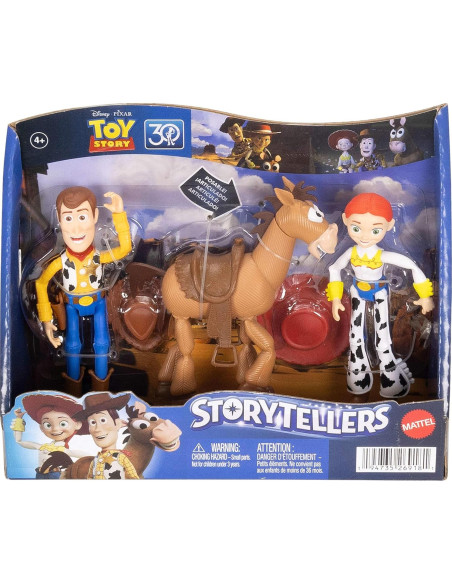 Figuras Toy Story Mattel Woody, Jessie y Bullseye 4 cm