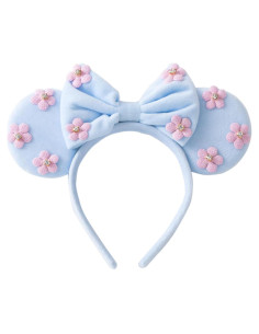 Diadema de Orejas de Ratón KARETT Azul Cielo con Lentejuelas