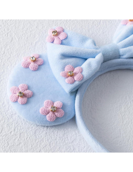 Diadema de Orejas de Ratón KARETT Azul Cielo con Lentejuelas