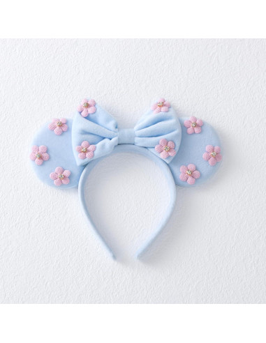 Diadema de Orejas de Ratón KARETT Azul Cielo con Lentejuelas