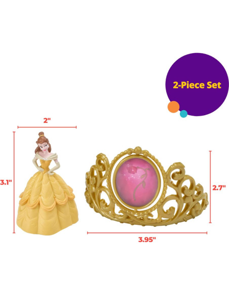 Adorno de Pastel DecoSet Princesa Disney Bella 2 Piezas