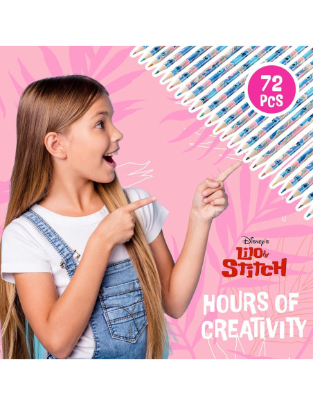 Lápices de Colores Disney 72 Piezas Kawaii para Colorear Lápices de Colores Disney 72 Piezas Kawaii para Colorear